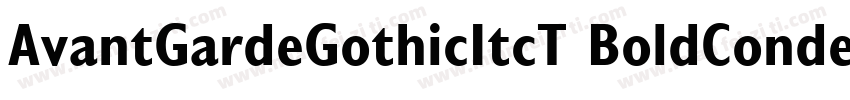 AvantGardeGothicItcT BoldCondensed字体转换